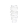 Planter Home ESPRIT White Fibreglass Waves 38 x 38 x 81 cm