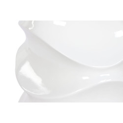 Planter Home ESPRIT White Fibreglass Waves 38 x 38 x 81 cm