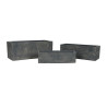 Set of Planters Home ESPRIT Grey Fibre Magnesium 78 x 30 x 30 cm