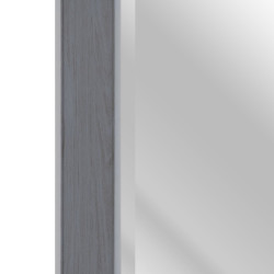 Wall mirror 56 x 2 x 126 cm Grey Wood White