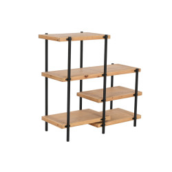 Shelves DKD Home Decor Brown Black Metal MDF Wood 80 x 34 x 80 cm (1)