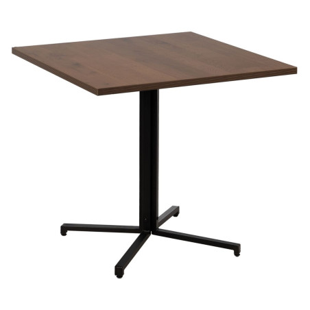 Table Black Natural MDF Wood 80 x 80 x 75 cm