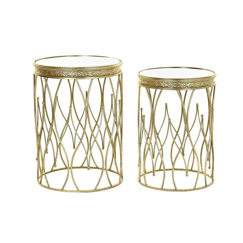 Set of 2 small tables DKD Home Decor Golden 40 x 40 x 54 cm