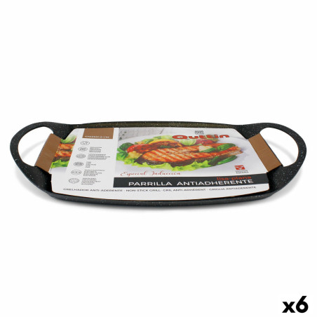 Flat grill plate Quttin 47 x 29 x 1,6 cm (6 Units)