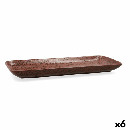 Serving Platter Ariane Oxide Ceramic Brown (36 x 16,5  cm) (6 Units)