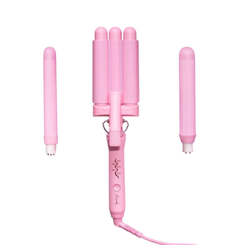 Triple Ceramic Styling Curling Iron Mermade   Pink