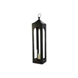 Lantern DKD Home Decor Black Aluminium Crystal 21 x 21 x 91 cm