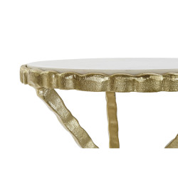 Side table DKD Home Decor White Golden Aluminium Marble 43 x 43 x 54 cm