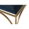 Bench DKD Home Decor Blue Golden Metal 80 x 40 x 48 cm (2 Units)