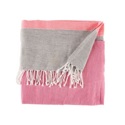 Multipurpose throw Stripes 160 x 200 cm Pink (12 Units)