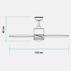 Ceiling Fan Universal Blue 282-UVT1330-21 55W White