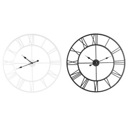 Wall Clock Home ESPRIT White Black Metal 80 x 3 x 80 cm (2 Units)