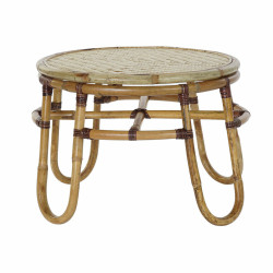 Side table DKD Home Decor Bamboo Rattan (60 x 60 x 42 cm)