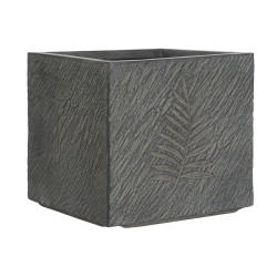 Set of Planters Home ESPRIT Dark grey Fibreglass Magnesium 44,5 x 44,5 x 43 cm (3 Units)