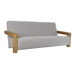Sofa DKD Home Decor Natural Light grey Recycled Wood Modern 221 x 94 x 83 cm