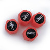 Set of Plugs and Sockets OCC Motorsport OCCLEV001 4 Units Fluorescent Red