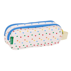 Double Carry-all Benetton Topitos White (21 x 8 x 6 cm)