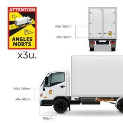 Adhesives EDM Angles Morts Lorry 3 Units 17 x 25 cm