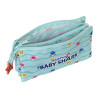 School Case Baby Shark Beach Day Yellow Light Blue (22 x 12 x 3 cm)