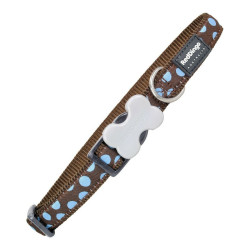 Dog collar Red Dingo Blue Brown Spots (1,5 x 24-36 cm)