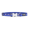 Dog collar Red Dingo STYLE LIGHTNING Navy Blue