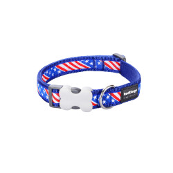 Dog collar Red Dingo STYLE US FLAG 15 mm x 24-36 cm