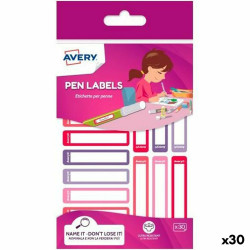 Adhesive labels Avery Pink Violet Polyethylene 50 x 10 mm (30 Units)