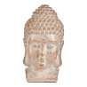 Decorative Garden Figure Buddha Head White/Gold Polyresin (35 x 65,5 x 38 cm)