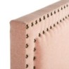 Headboard 100 x 8 x 120 cm Synthetic Fabric Pink Wood