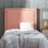 Headboard 100 x 8 x 120 cm Synthetic Fabric Pink Wood