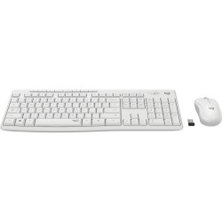 Keyboard and Wireless Mouse Logitech MK295 White French AZERTY