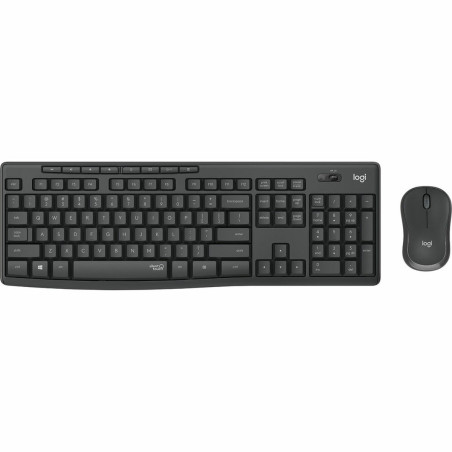 Keyboard and Wireless Mouse Logitech MK295 French Black Grey AZERTY