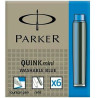 Pen ink refill Parker Quink Mini 6 Pieces Blue (30 Units)