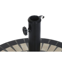 Base for beach umbrella DKD Home Decor Black Stainless steel White Stoneware (50 x 50 x 32,5 cm)