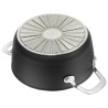 Casserole with Lid Ballarini Alba 2,7 L Black Titanium Silver Stainless steel Aluminium Ø 20 cm 22 x 14 x 8 cm