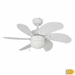 Ceiling Fan with Light EDM 33985 Aral White 50 W