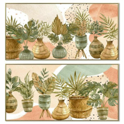 Painting DKD Home Decor 103 x 3,5 x 53 cm Plant pot Boho (2 Units)