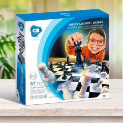 Chess and Checkers Board Colorbaby Plastic (12 Units)