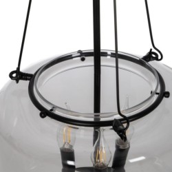 Ceiling Light Black Crystal Iron 220-240 V 35 x 35 x 72 cm