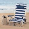 Beach Chair Aktive Blue White 50 x 76 x 45 cm (2 Units)