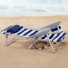 Beach Chair Aktive Blue White 50 x 76 x 45 cm (2 Units)