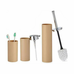 Bath Set Brown Plastic (8 Units)