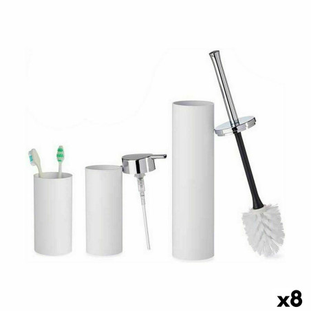 Bath Set White Plastic (8 Units)