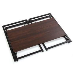 Desk Versa Brown Foldable Metal Wood (45 x 74 x 90 cm)