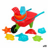 Beach toys set Colorbaby Wheelbarrow polypropylene (10 Units)