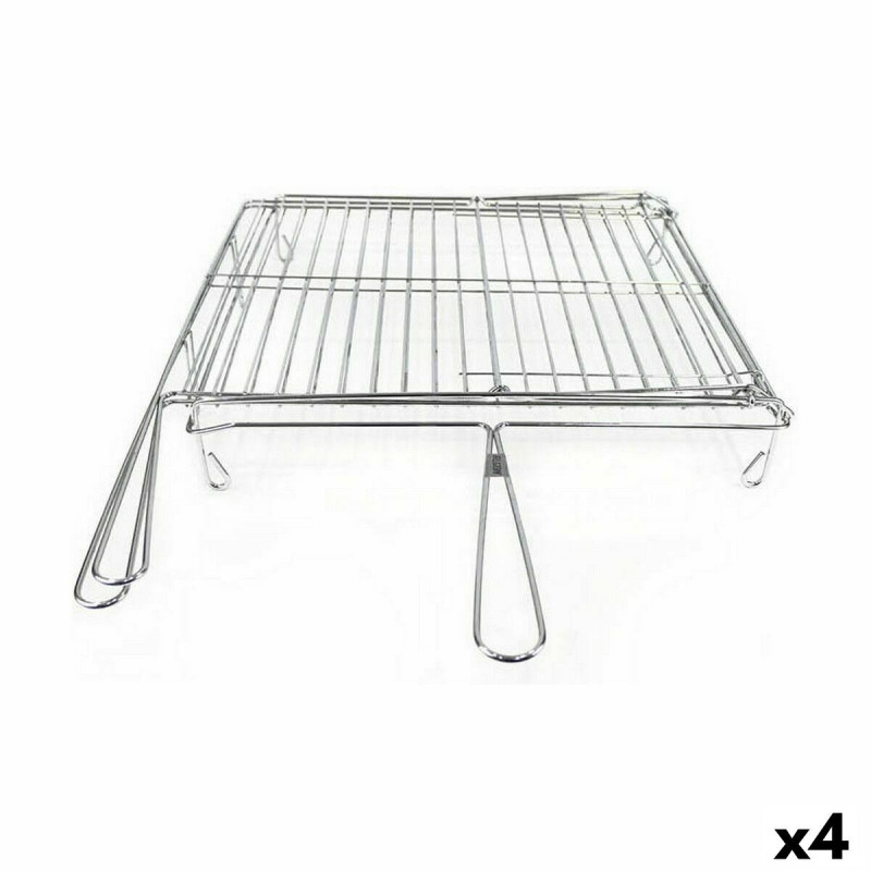 Grill Algon Chromed Rotating Silver 45 x 50 x 9 cm (4 Units)