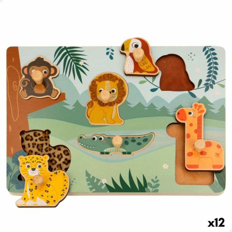 Animals Puzzle Woomax + 18 Months (12 Units)