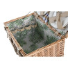 Basket DKD Home Decor Picnic Natural Green wicker (44 x 30 x 22 cm)