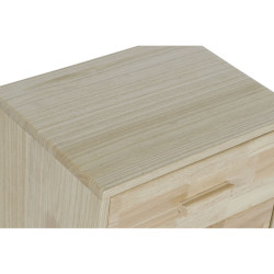 Nightstand DKD Home Decor Natural Natural rubber Paolownia wood MDF Wood 40 x 30 x 48 cm