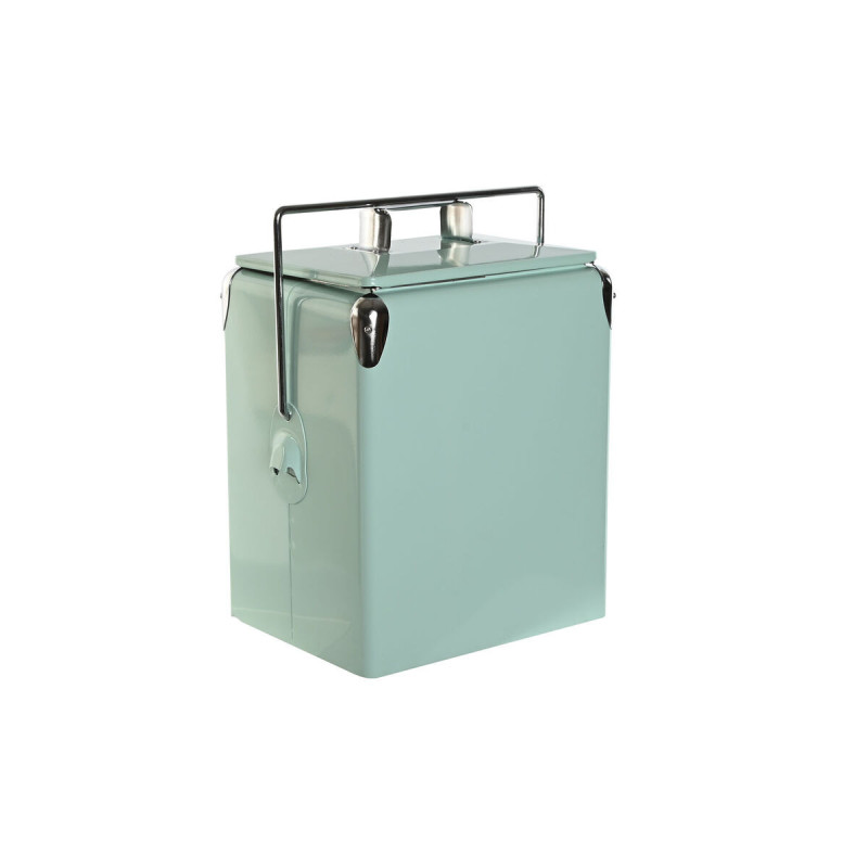 Portable Fridge Home ESPRIT Green PVC Metal Steel polypropylene 17 L 32 x 24 x 43 cm